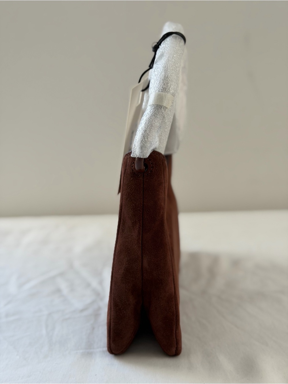 Staud Valerie Shoulder Bag in Mahogany Suede - Picture 8 of 12